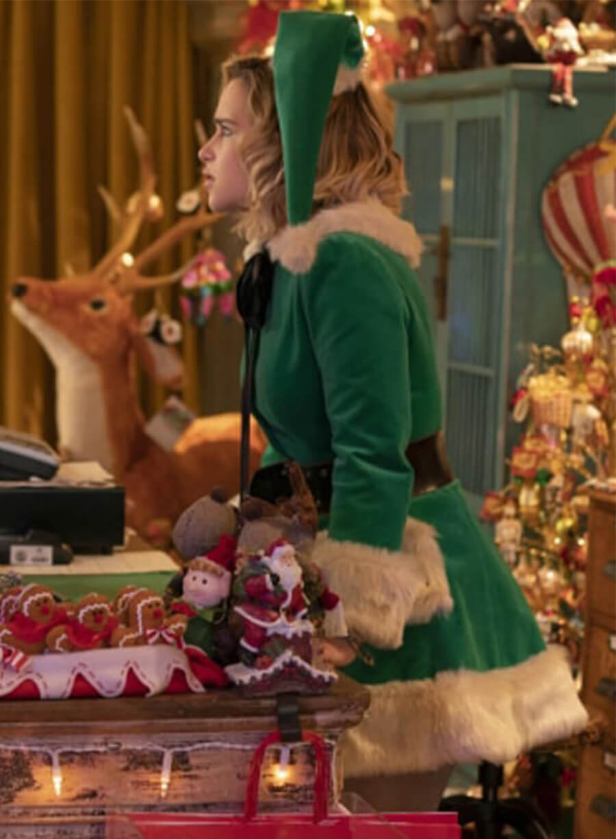 Emilia Clarke Last Christmas Katarina Andrich Velvet Coat