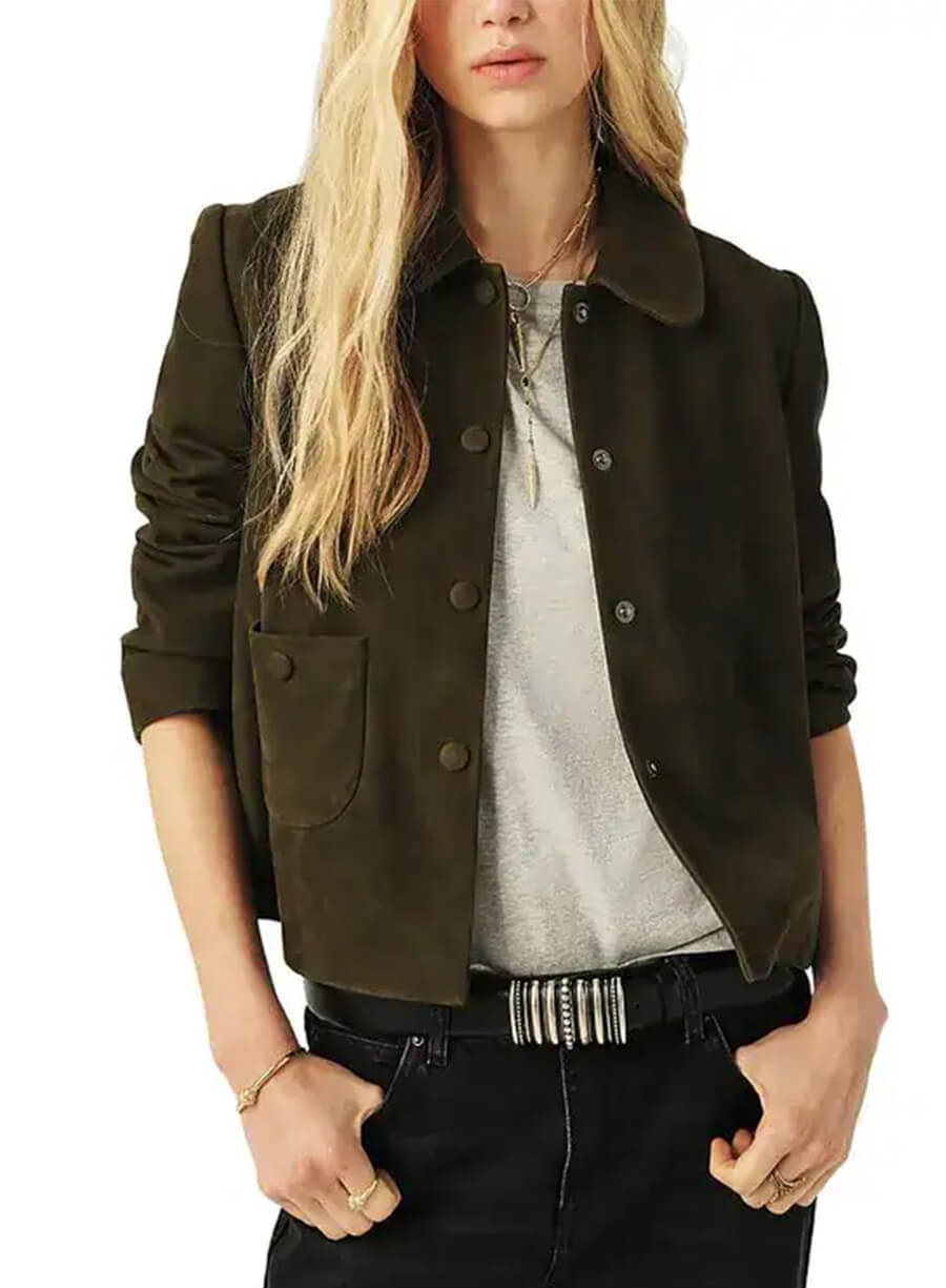 Emilie Ullerup Neagley S01 Suede Green Jacket