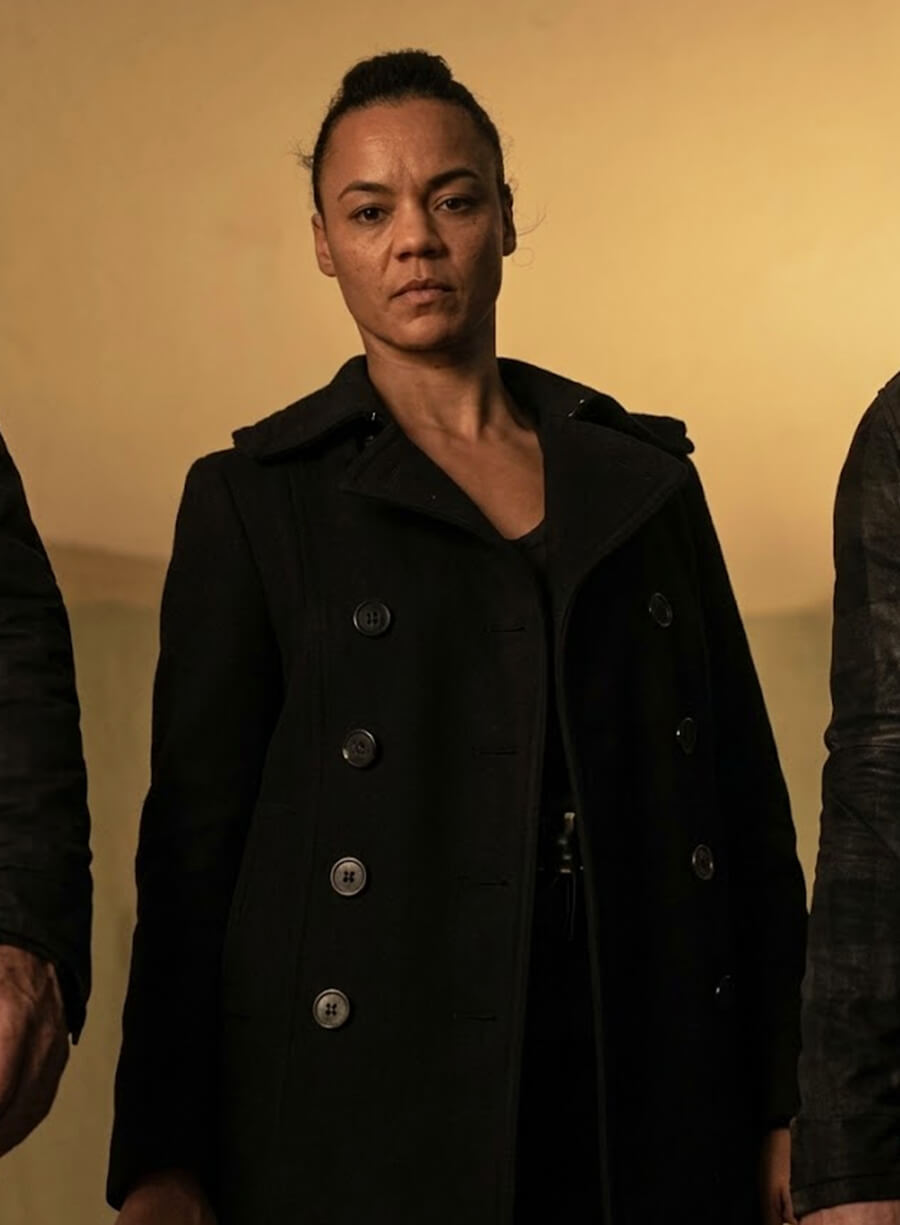 Frances Neagley Reacher Maria Sten Blue Wool Coat