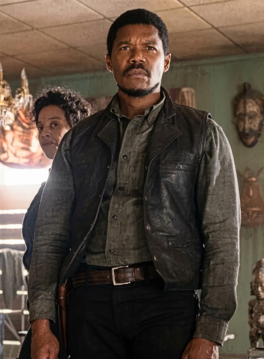 Gaius Charles Leather Vest