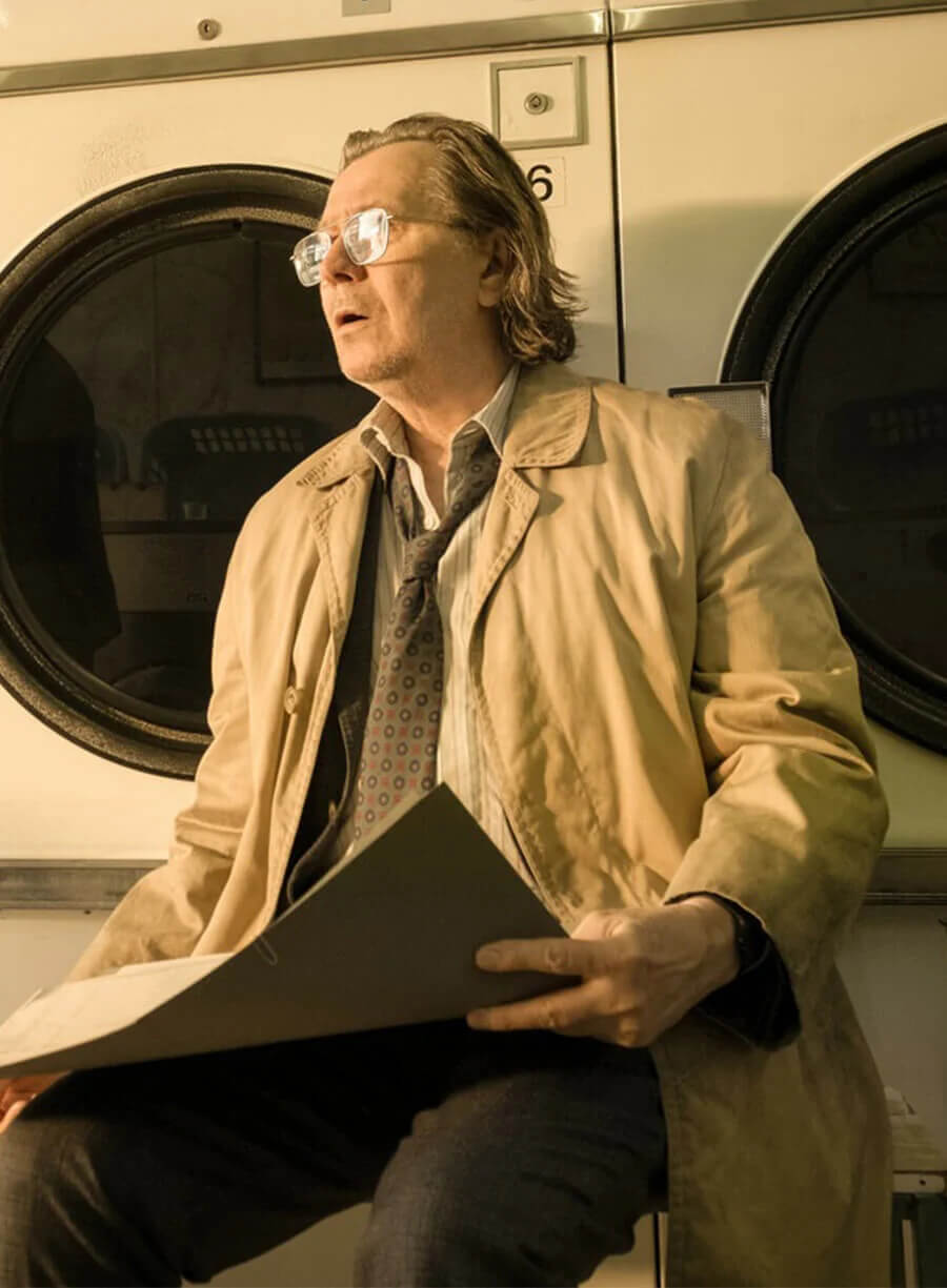Gary Oldman Slow Horses S02 Beige Coat