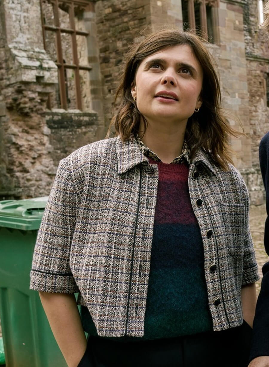 Gwyneth Keyworth Grey Cropped Jacket