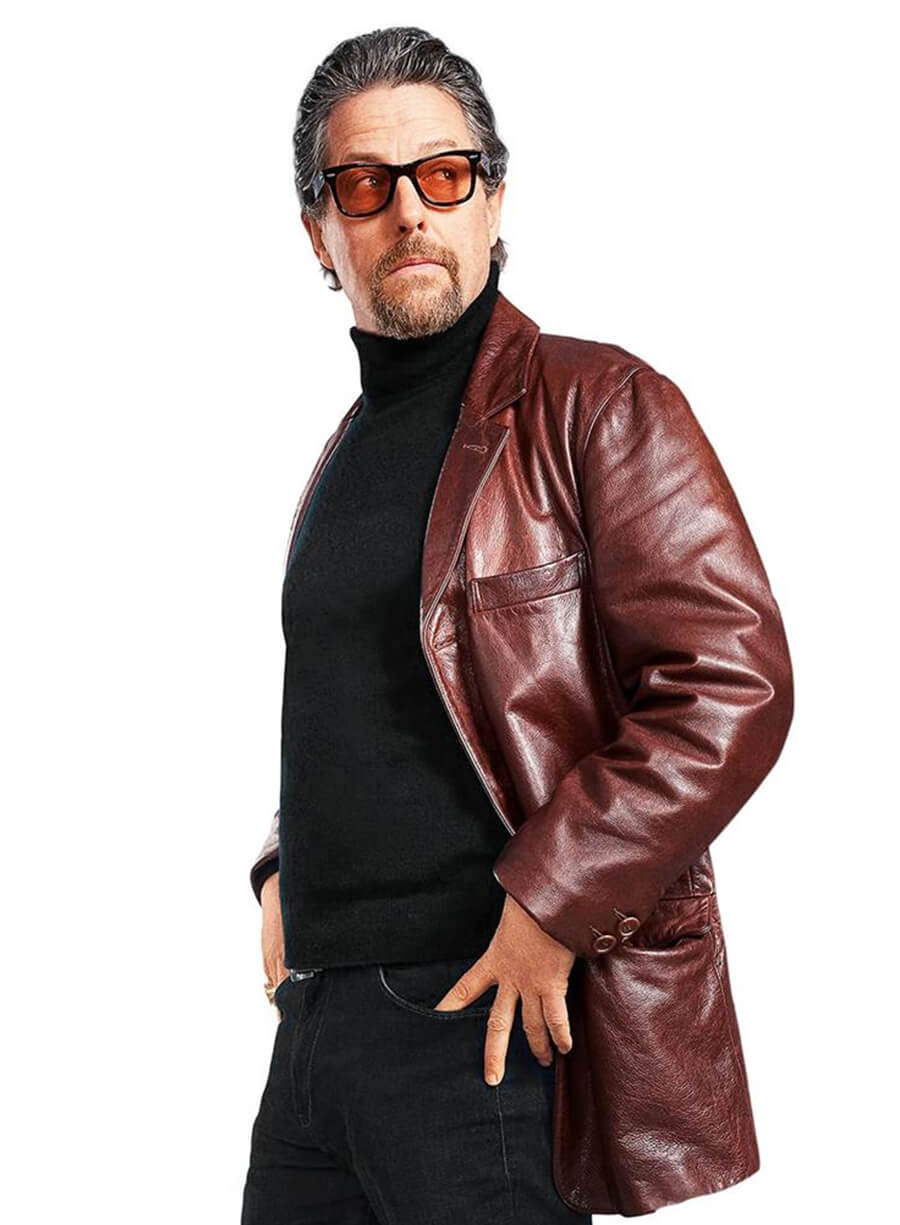 Hugh Grant The Gentlemen 2024 Burgundy Jacket