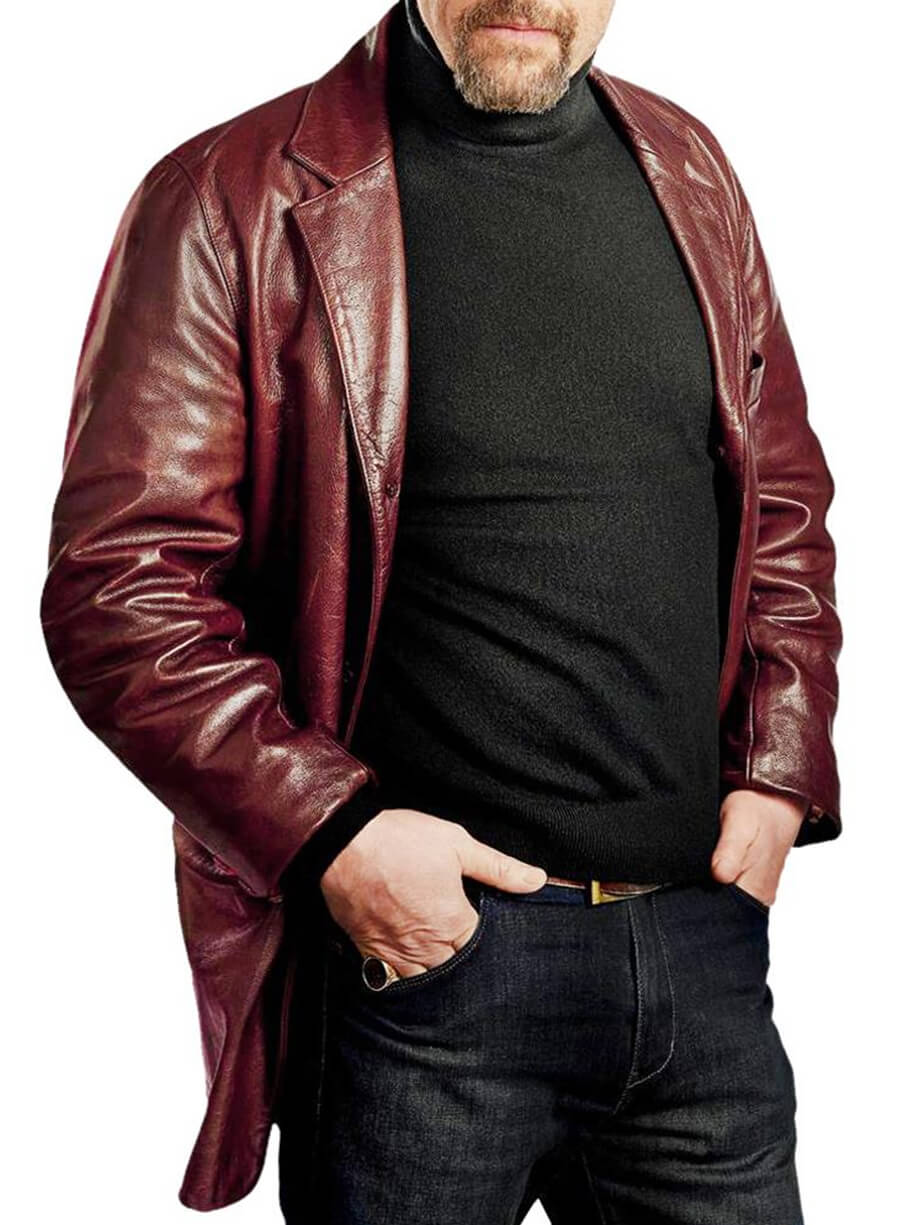 Hugh Grant The Gentlemen 2024 Burgundy Jacket