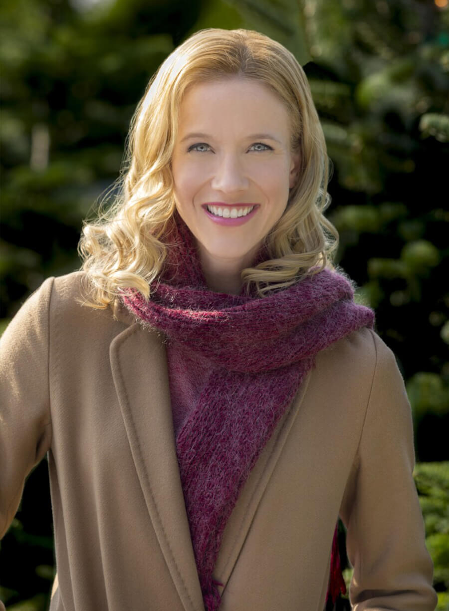 Jessy Schram Road To Christmas Brown Wool Coat