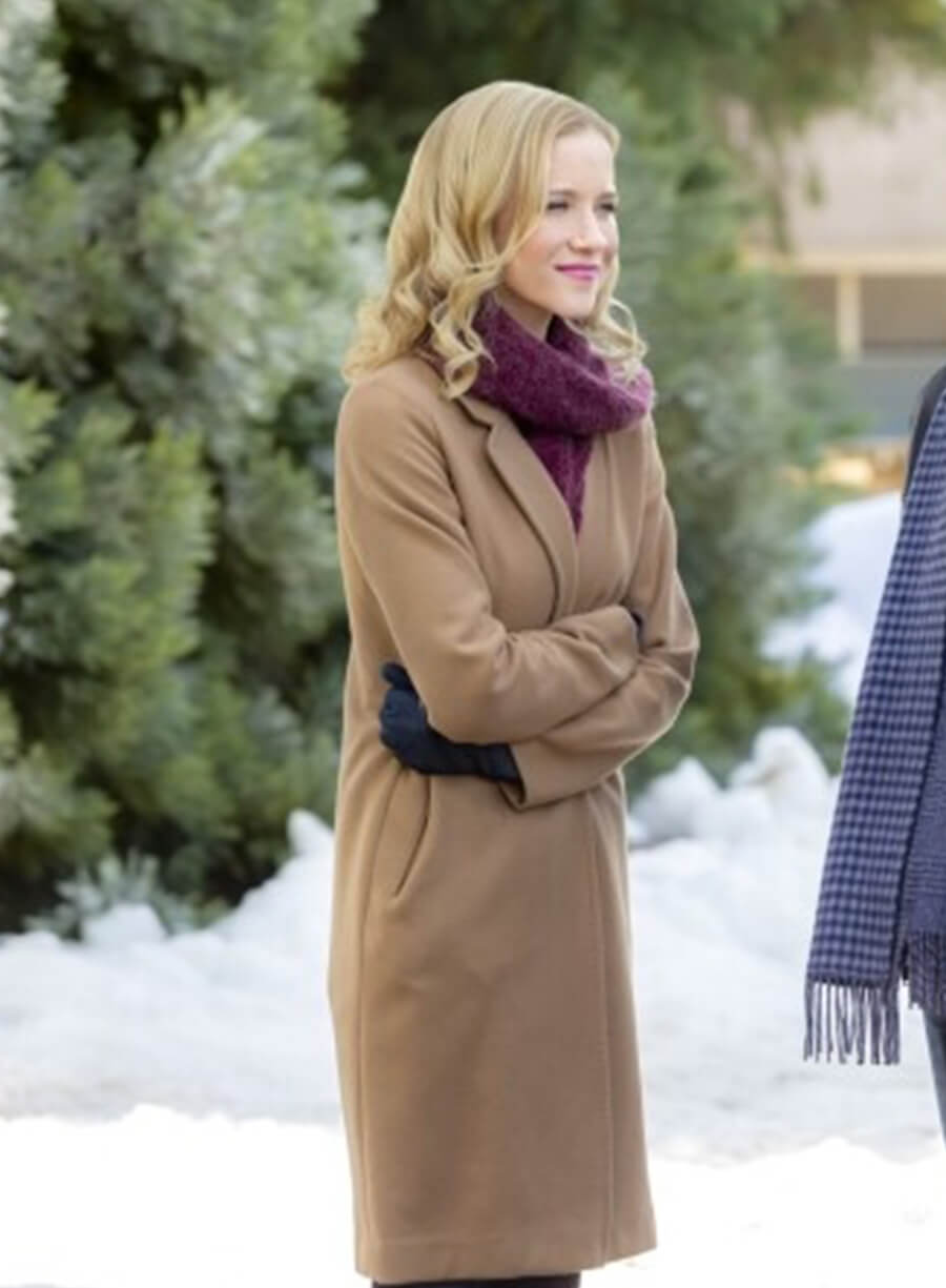 Jessy Schram Road To Christmas Coat