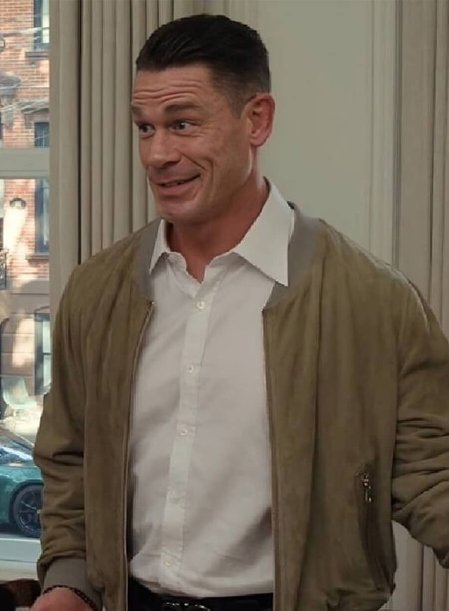 John Cena Beige Bomber Jacket