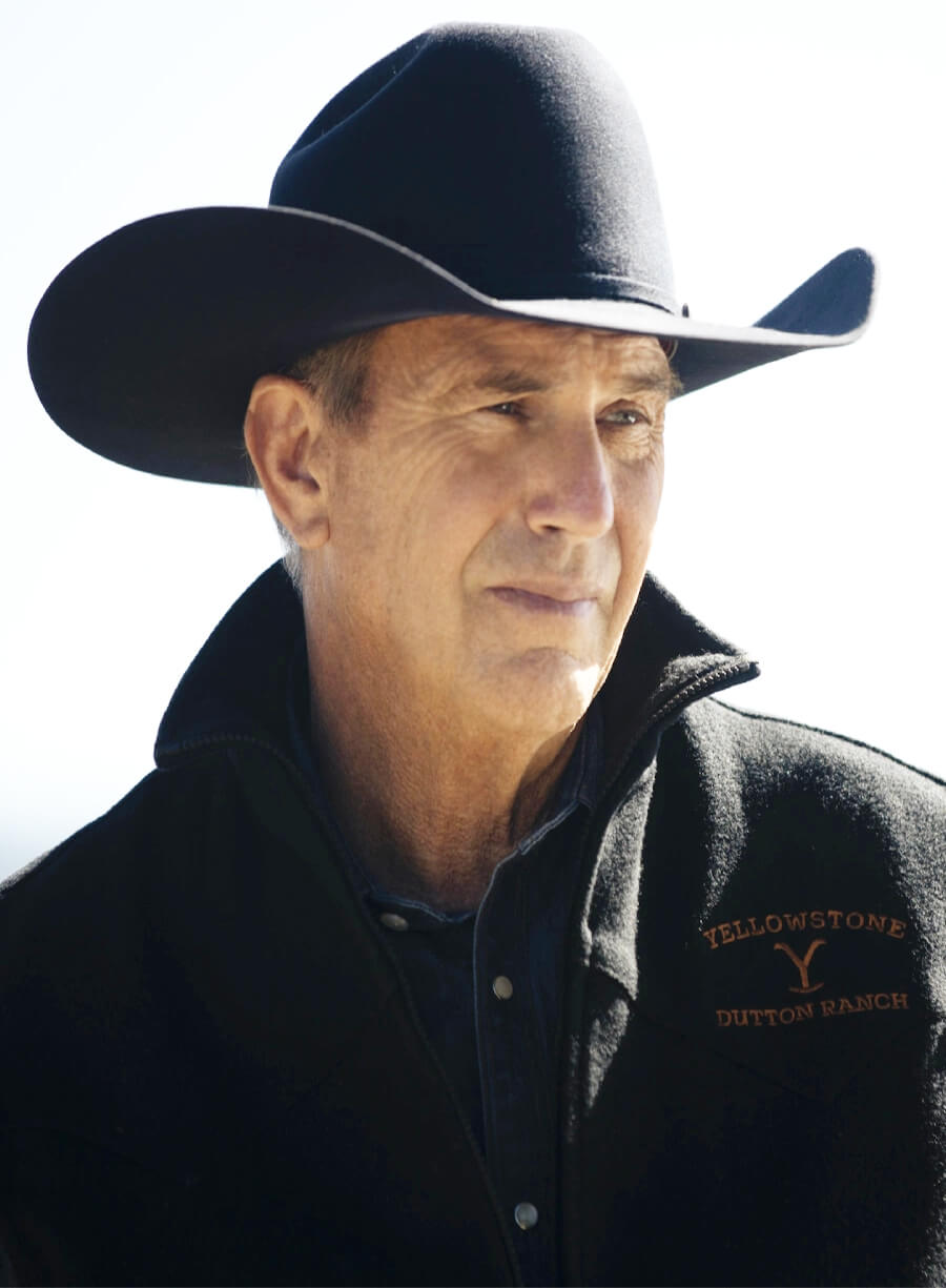 John Dutton Yellowstone Kevin Costner Black Vest