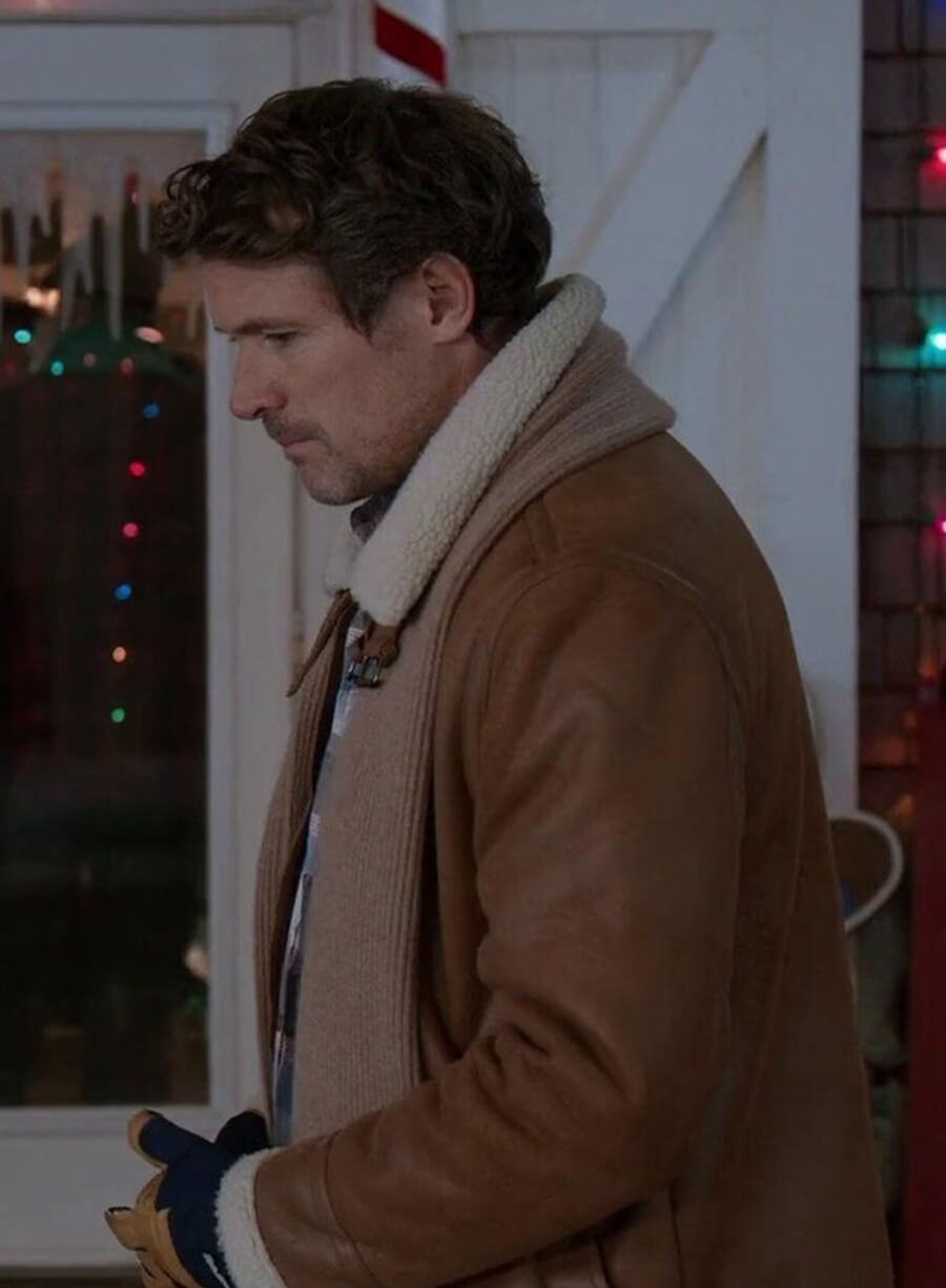 John Reardon Believe in Christmas Leather Shearling Jacket