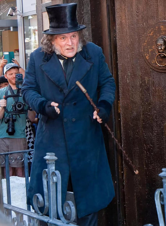 Johnny Deep Ebenezer 2026 Scrooge Wool Coat