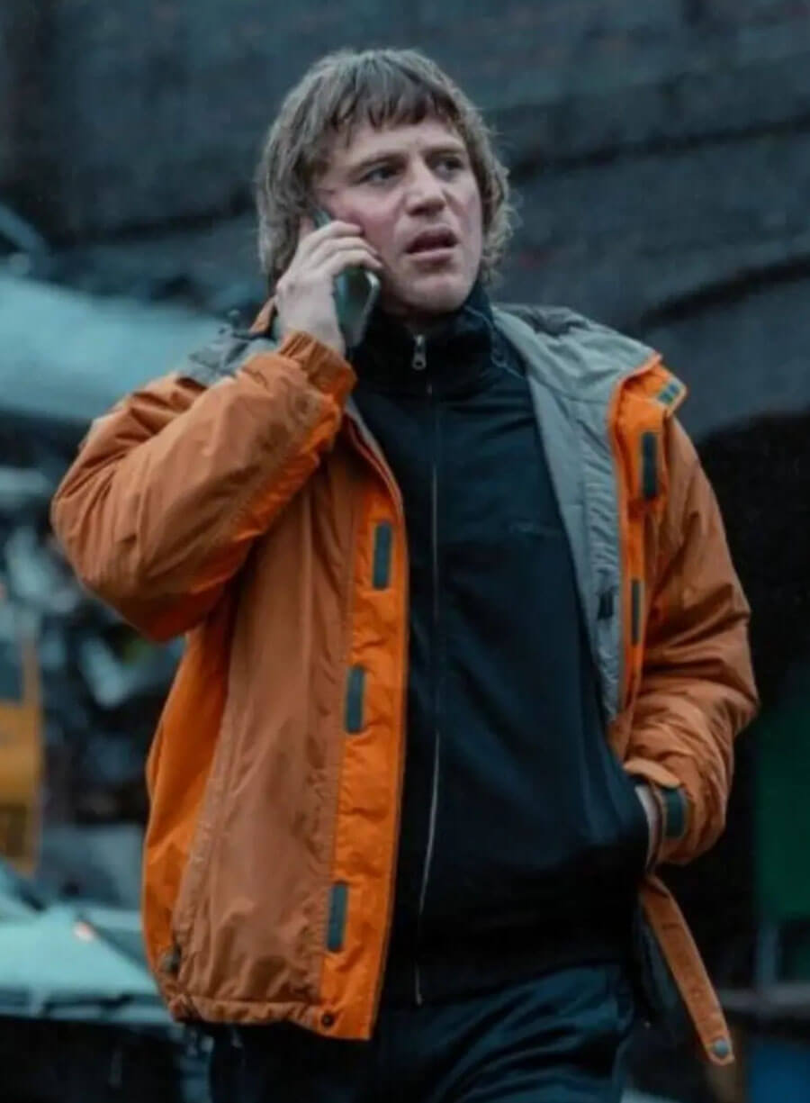 Johnny Flynn MobLand S02 Frankie Cooper Orange Jacket