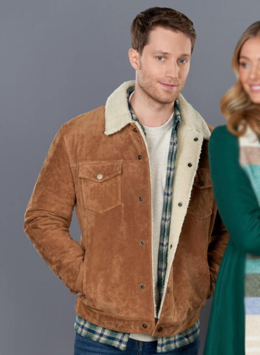 Christmas by Design Brown Suede Jacket