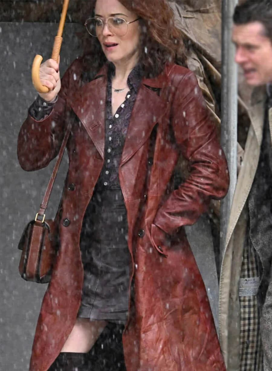 Joyce Hopkirk Ink 2026 Leather Trench Coat
