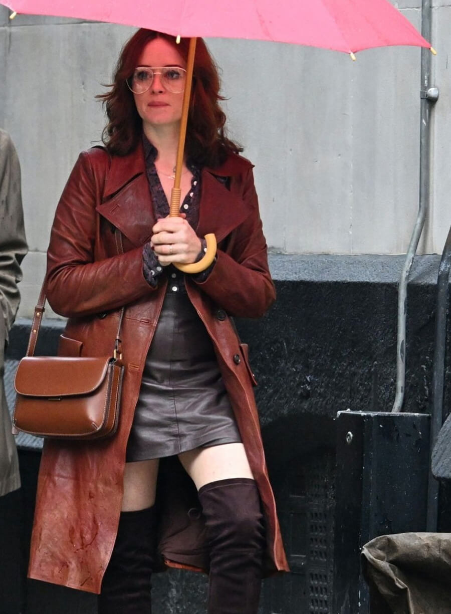 Joyce Hopkirk Ink 2026 Leather Trench Coat