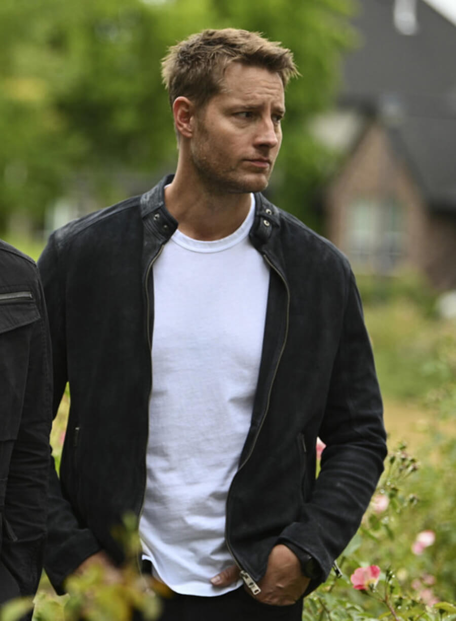 Justin Hartley Tracker S02 Black Suede Leather Jacket