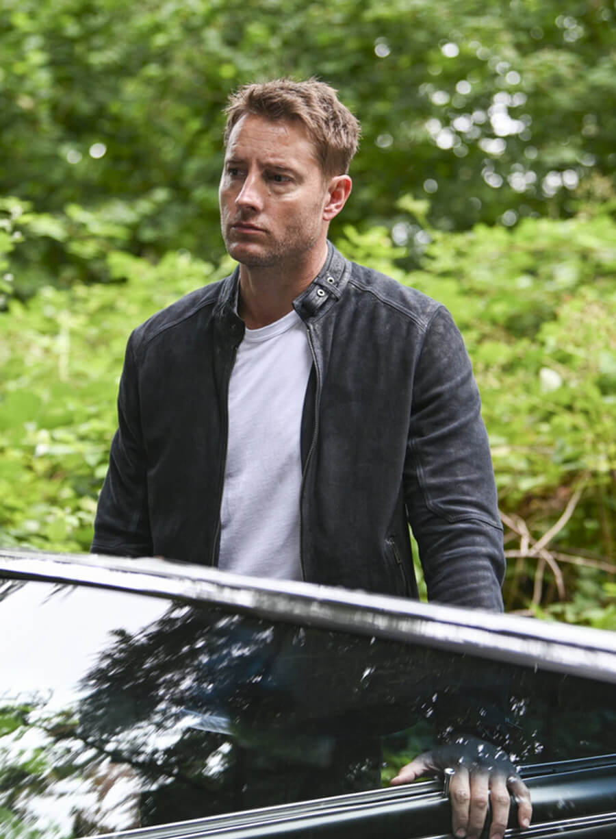 Justin Hartley Tracker S02 Black Suede Leather Jacket