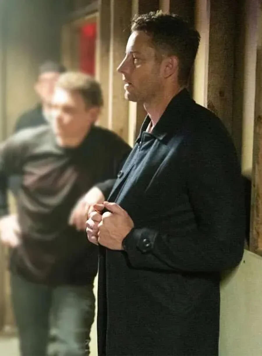 Justin Hartley Tracker S03 Black Wool Jacket