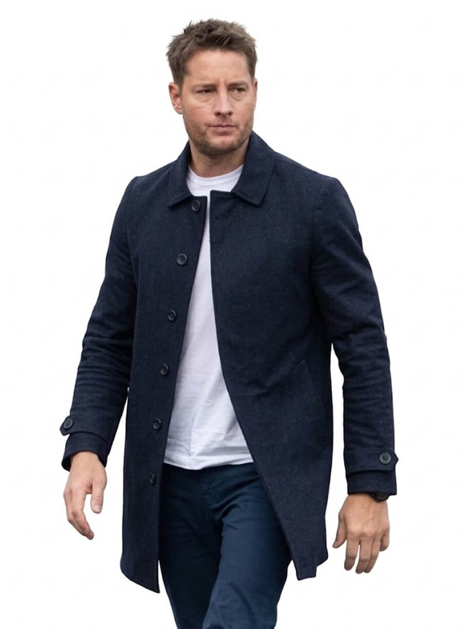 Justin Hartley Tracker S03 Black Wool Jacket