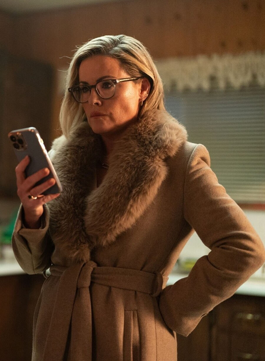 Kathleen Robertson Tracker S03 Maxine Wool Coat