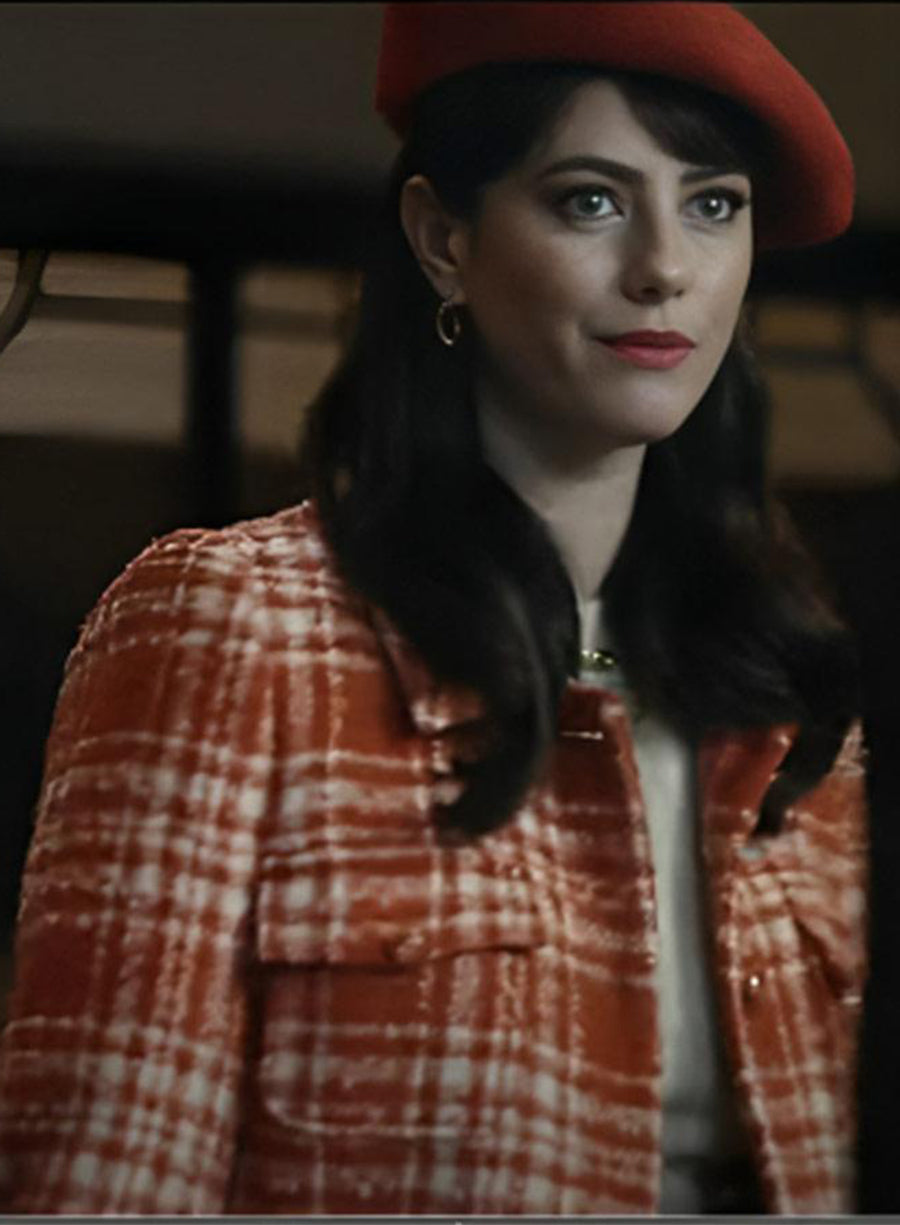 Kaya Scodelario The Gentlemen 2024 Plaid Wool Coat