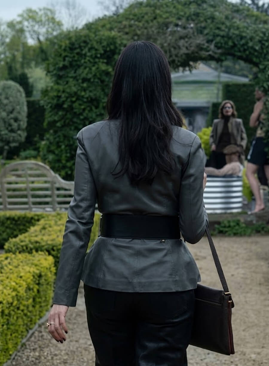 Kaya Scodelario The Gentlemen 2024 Susie Glass Leather Blazer
