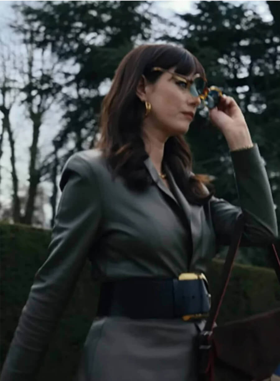 Kaya Scodelario The Gentlemen 2024 Susie Glass Leather Blazer