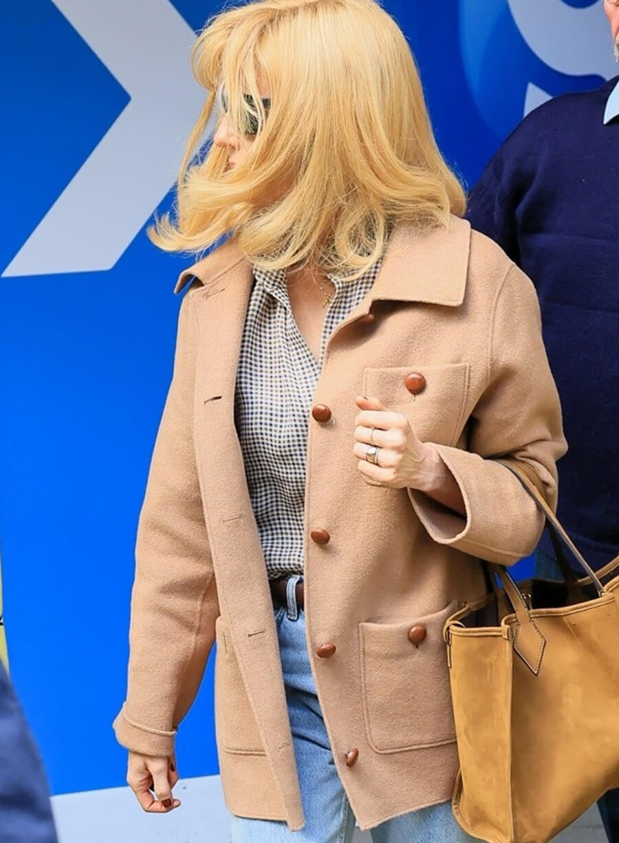 Kelly Reilly Dutton Ranch Premiere Event Beige Jacket