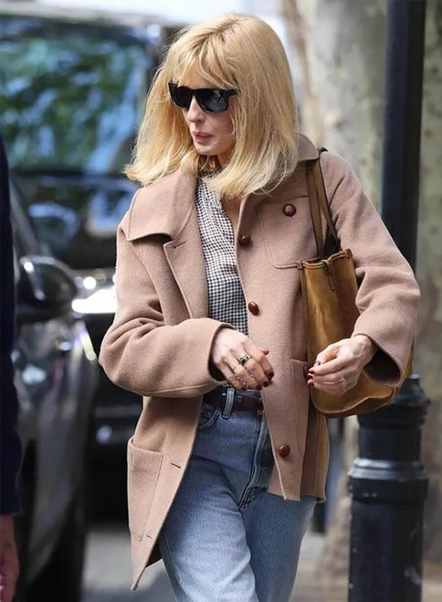 Kelly Reilly Dutton Ranch Premiere Event Beige Jacket