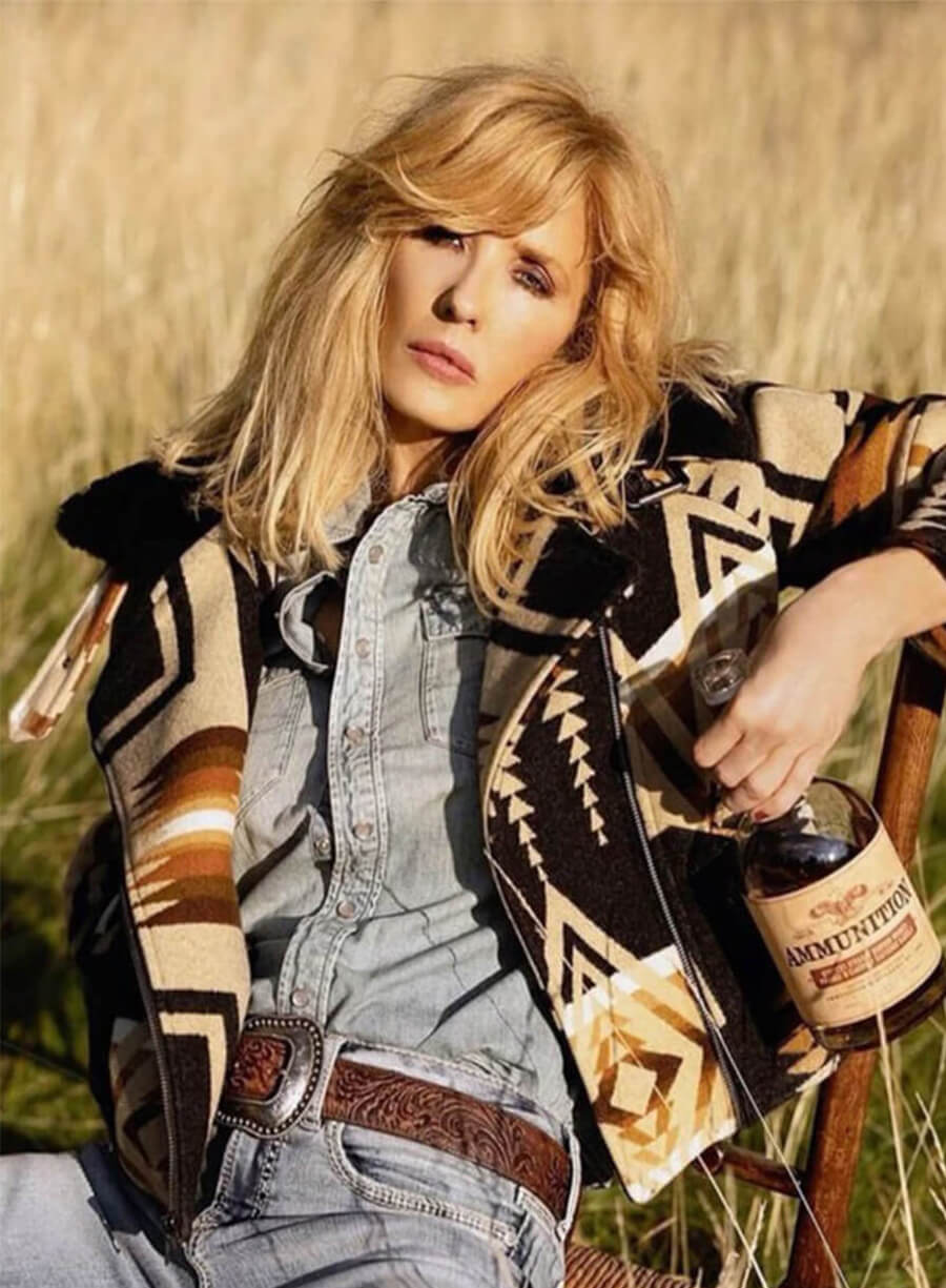 Kelly Reilly Yellowstone Inspired Beth Dutton Aztec Jacket