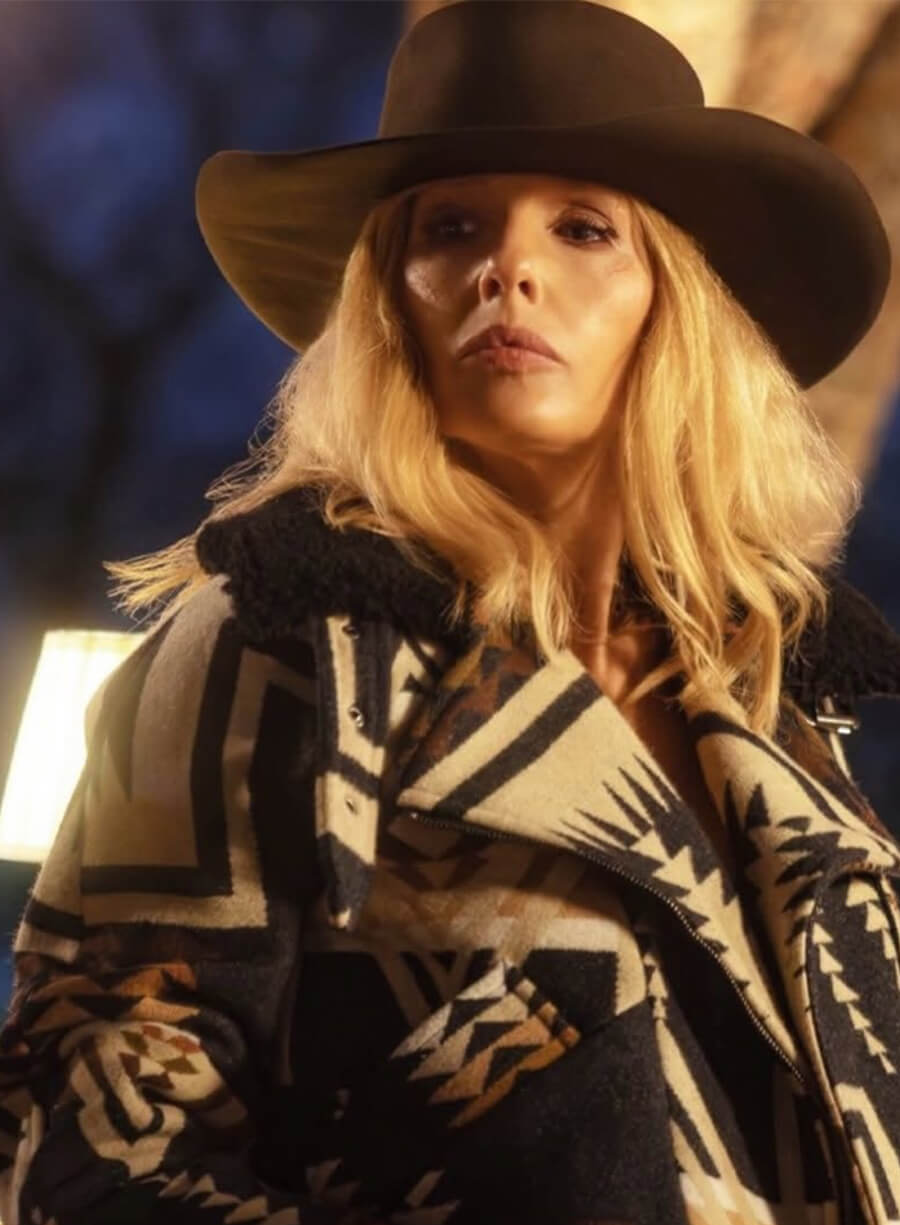 Kelly Reilly Yellowstone Inspired Beth Dutton Aztec Jacket