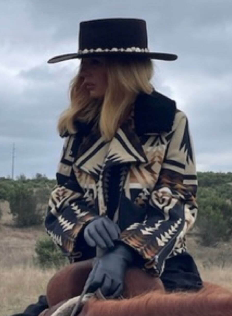 Kelly Reilly Yellowstone Inspired Beth Dutton Aztec Jacket