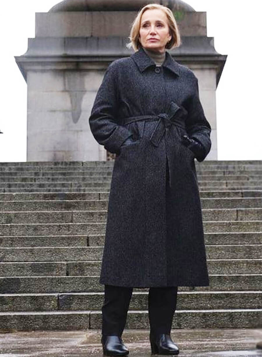Kristin Scott Thomas Slow Horses S02 Wool Coat