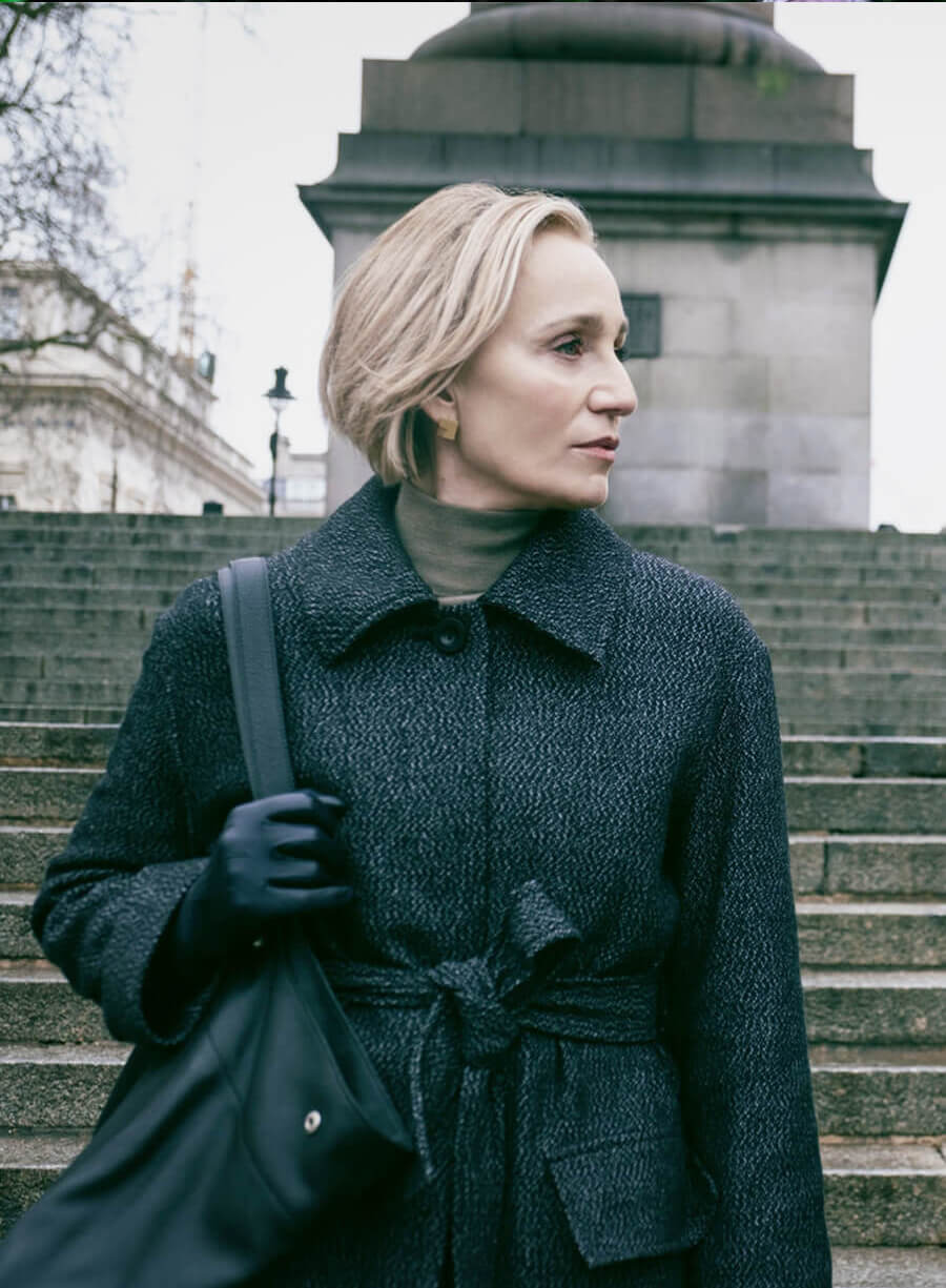 Kristin Scott Thomas Slow Horses S02 Wool Coat
