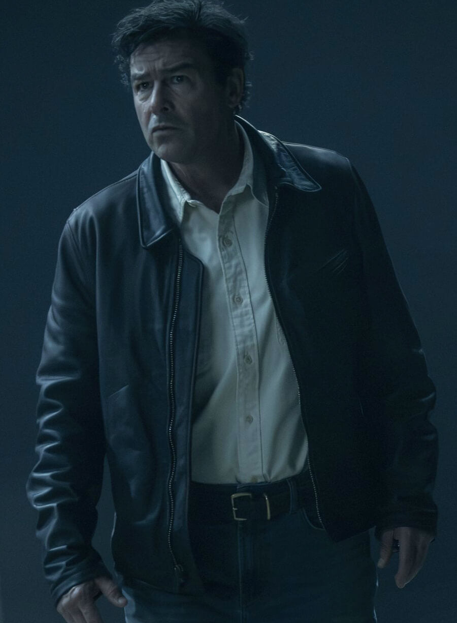 Kyle Chandler Lanterns Distressed Leather Jacket