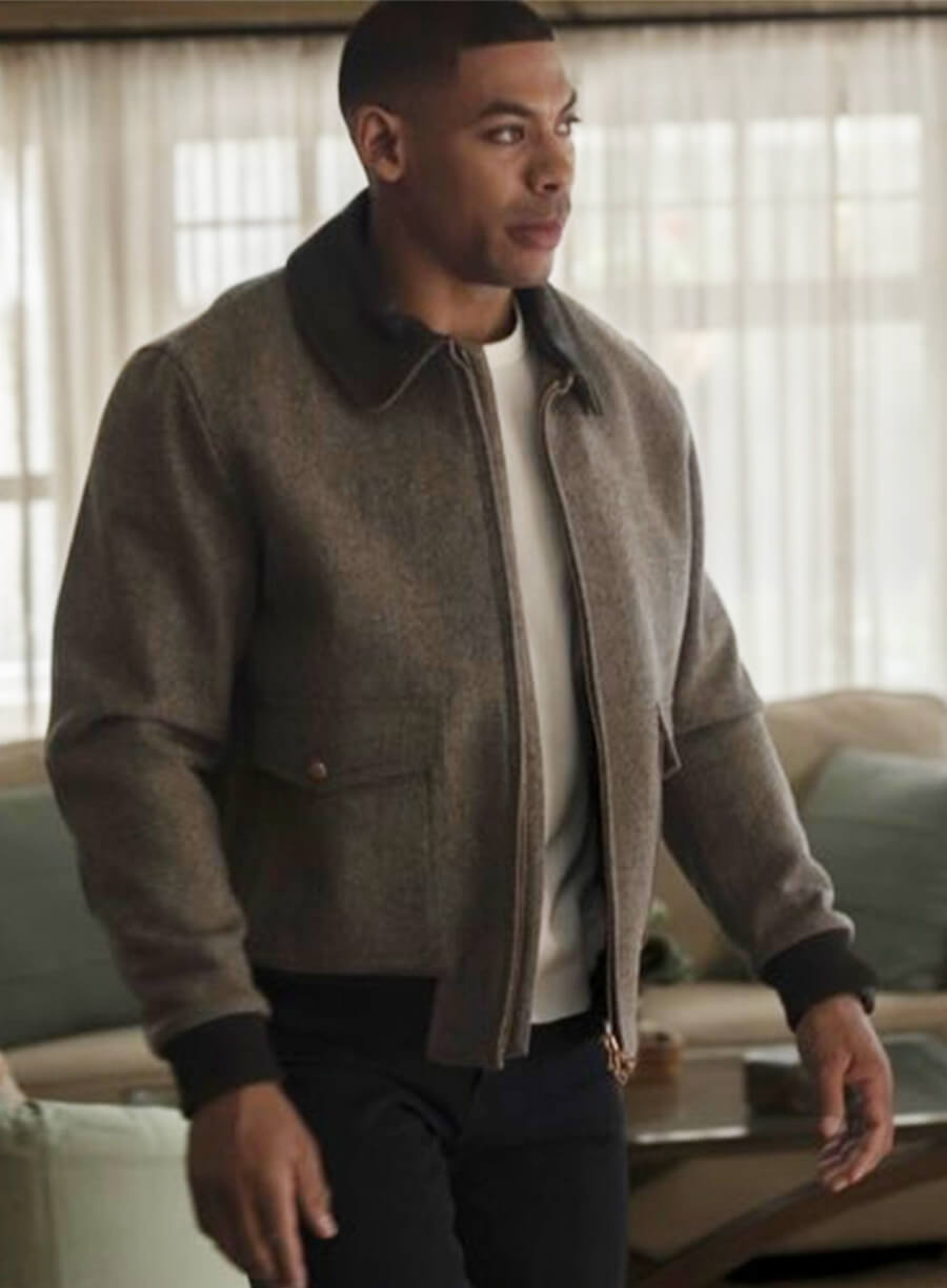 Lanterns 2026 Aaron Pierre Grey Wool Jacket