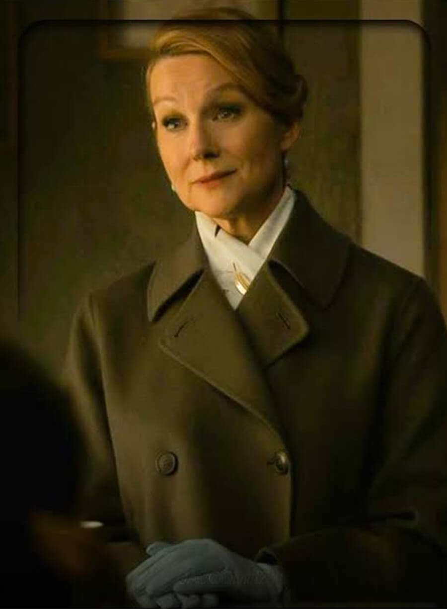 Lanterns 2026 Laura Linney Wool Coat