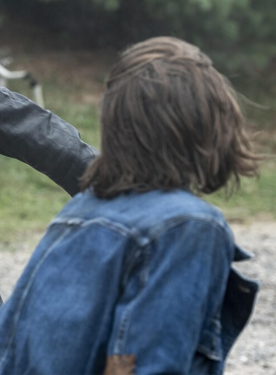 Lauren Cohan The Walking Dead: Dead City Blue Denim Coat