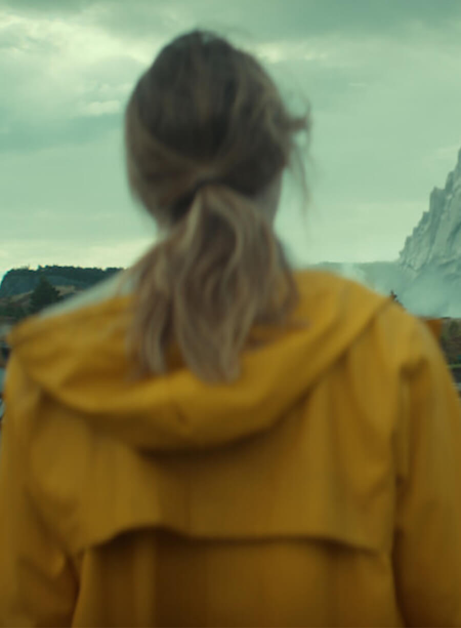 Mackenzie Davis Hooded Coat