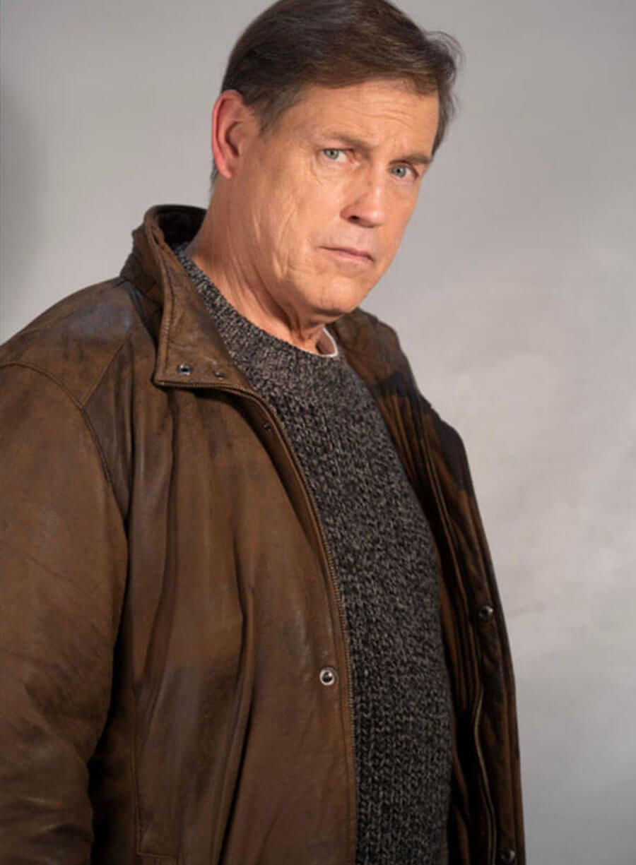 Michael Pare Halloween John Parker Brown Leather Jacket