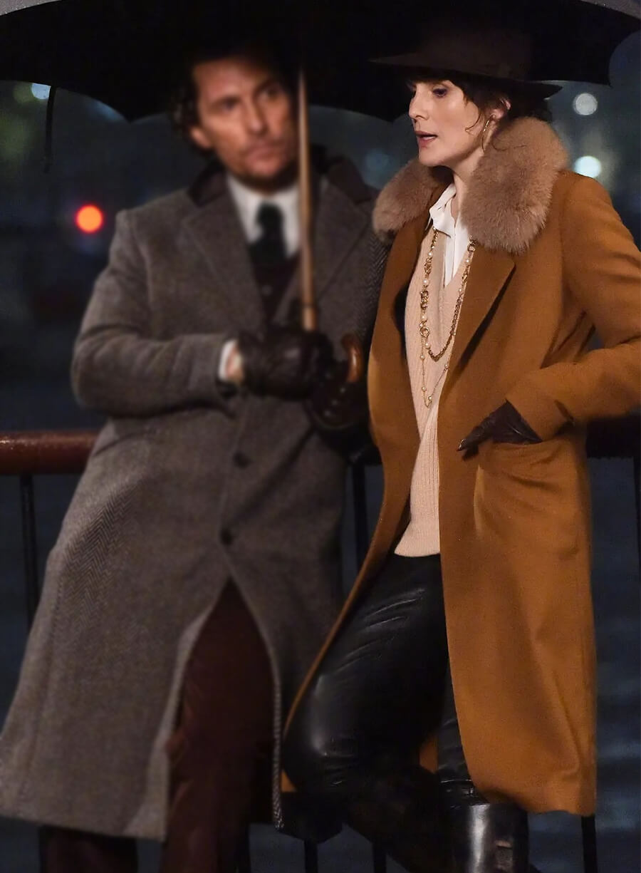 Michelle Dockery The Gentlemen 2024 Brown Coat