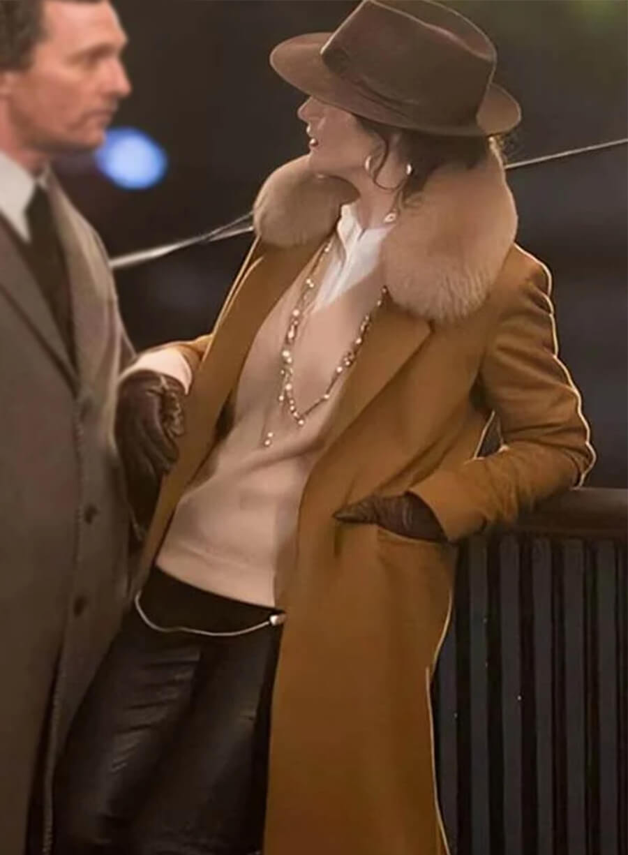 Michelle Dockery The Gentlemen 2024 Brown Coat