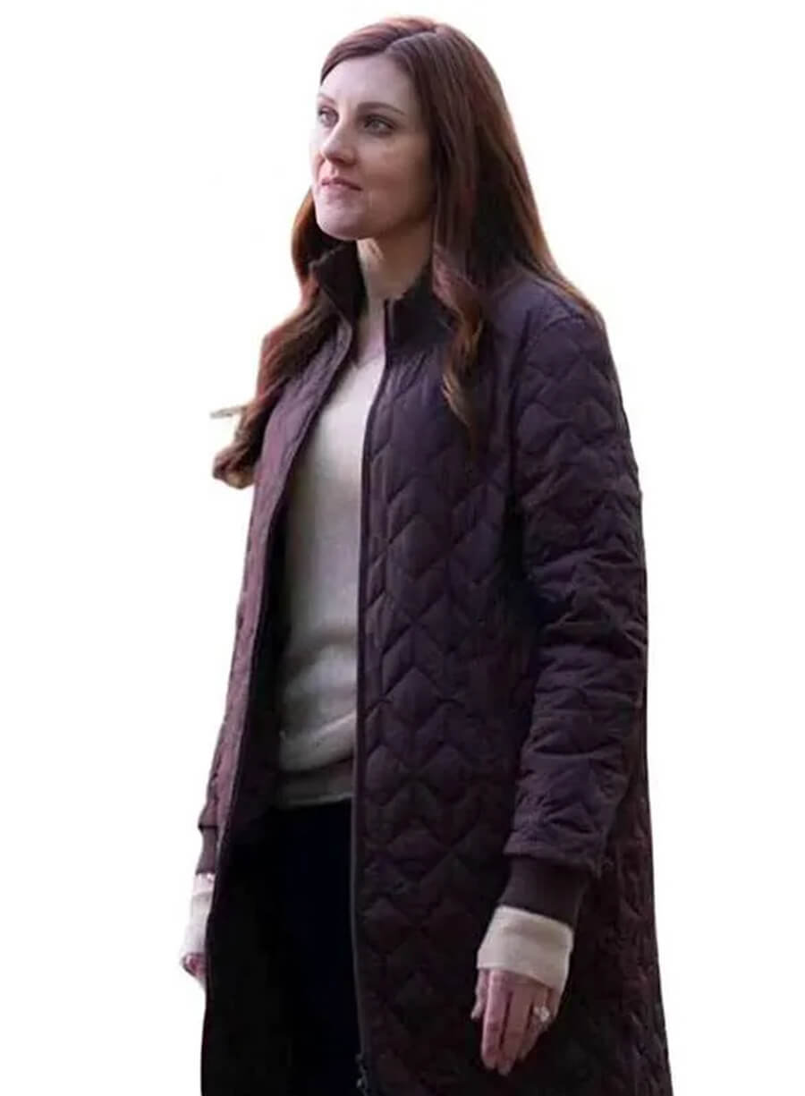 Michelle Harrison Tracker S03 Purple Quilted Coat