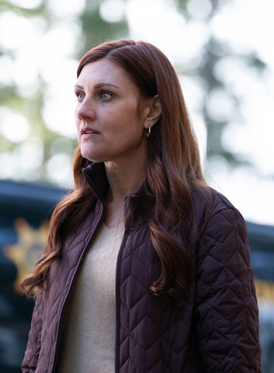 Michelle Harrison Tracker S03 Purple Quilted Coat