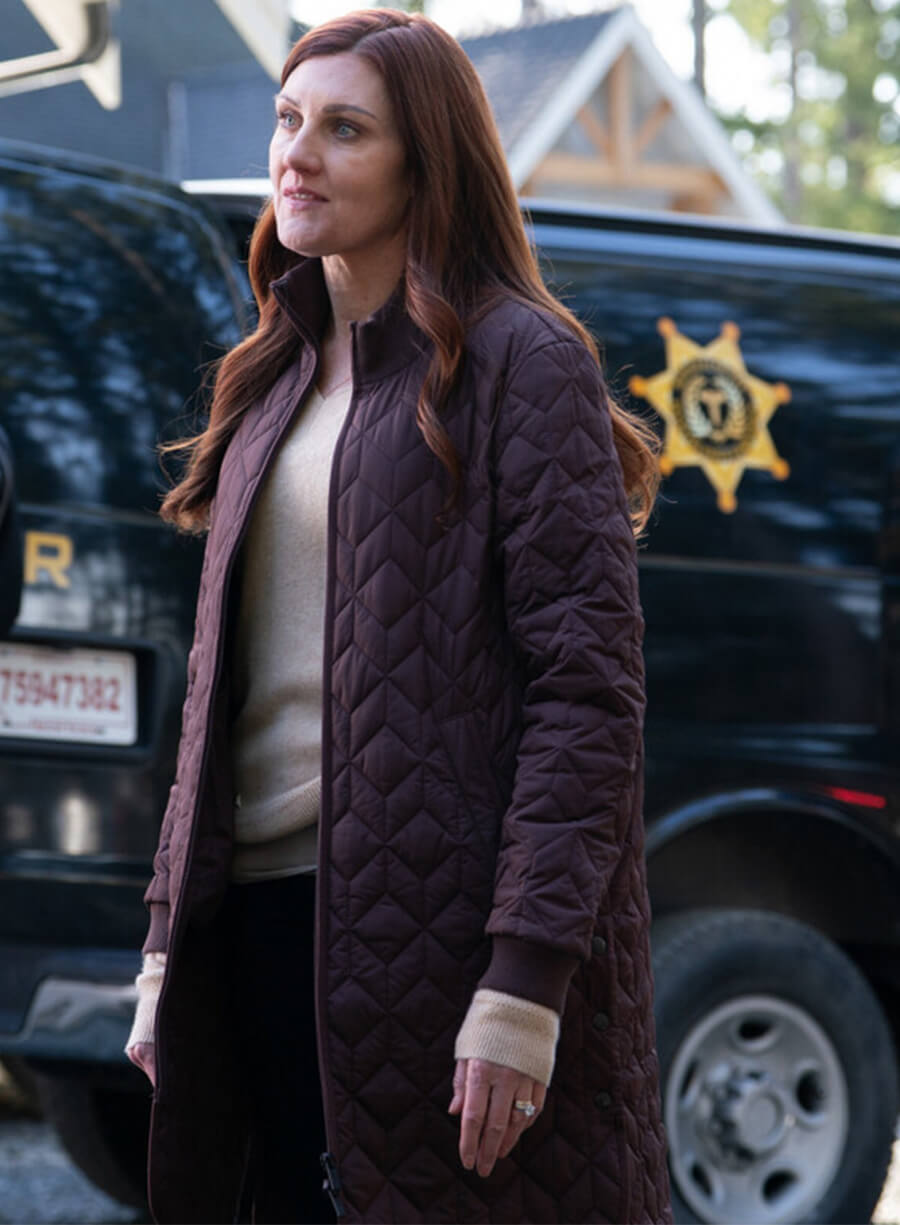 Michelle Harrison Tracker S03 Purple Quilted Coat