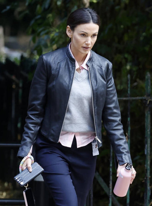 Michelle Keegan The Blame S01 Di Emma Crane Leather Jacket