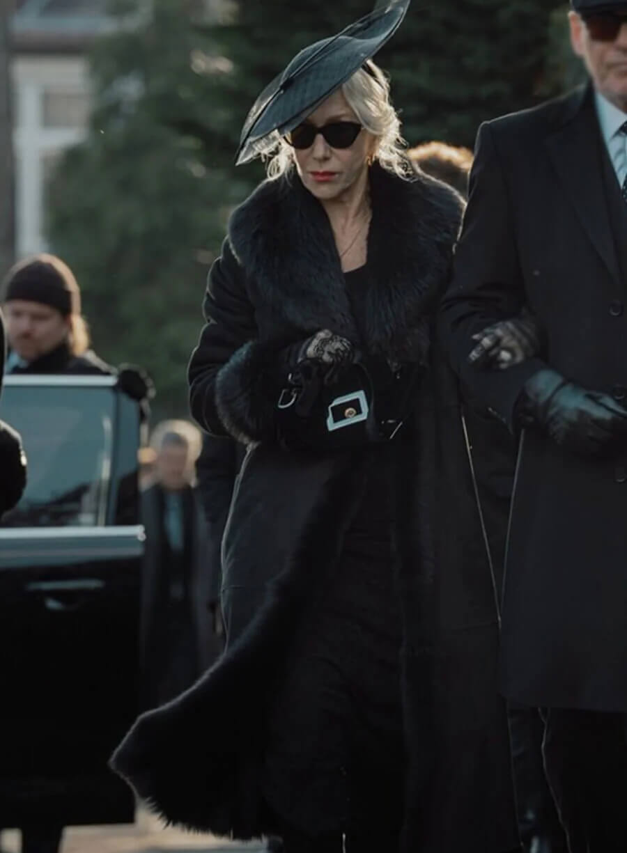 MobLand S01 Maeve Harrigan Black Suede Coat