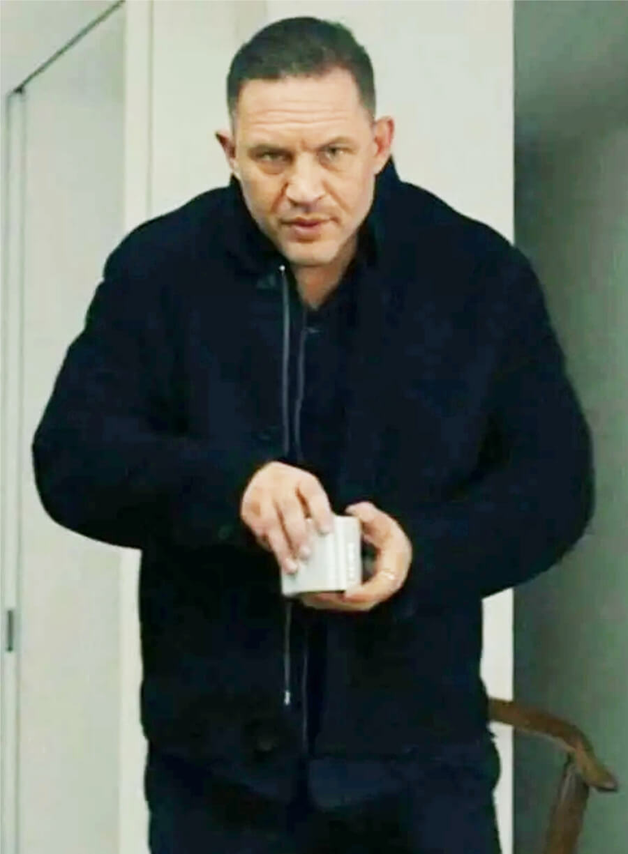 MobLand S01 Tom Hardy Black Wool Coat