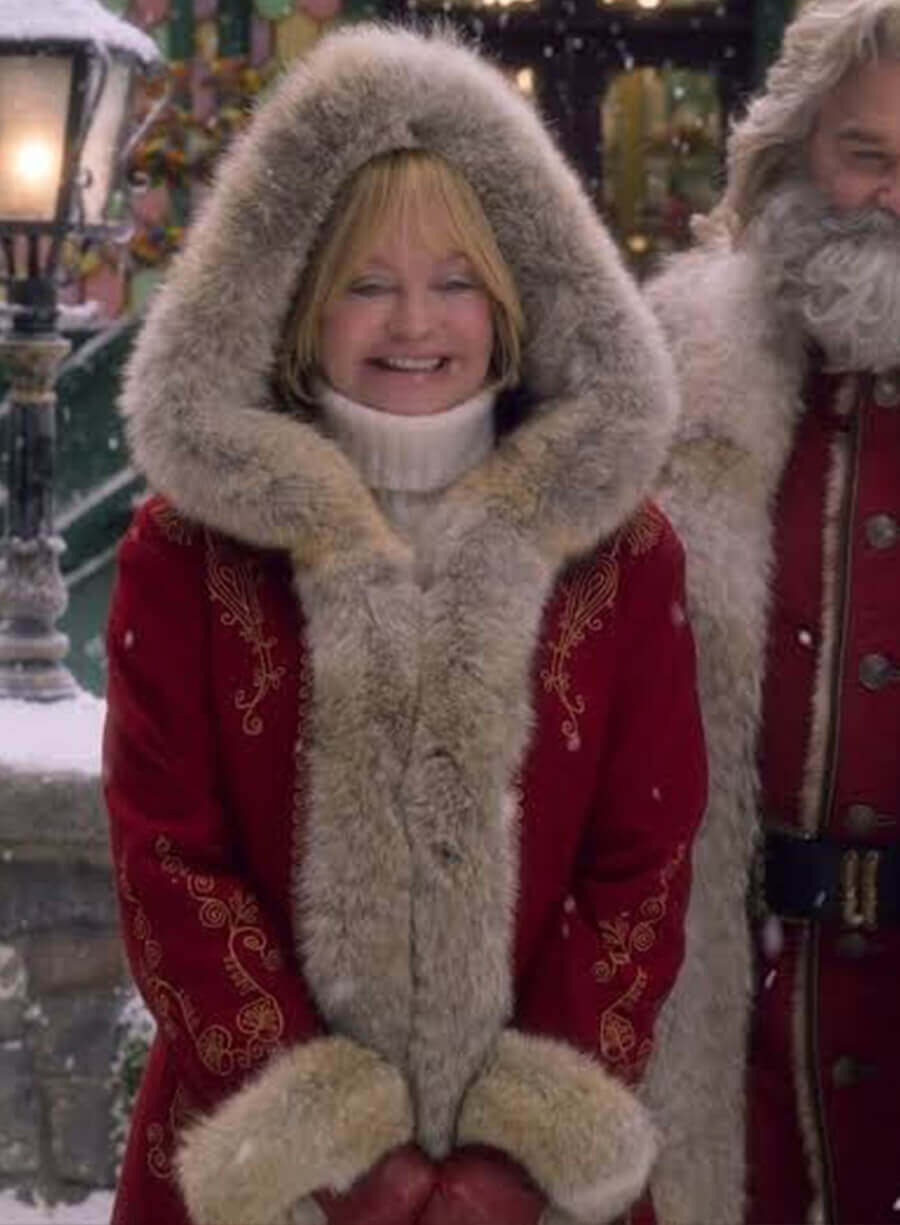 Goldie Hawn Red Wool Coat