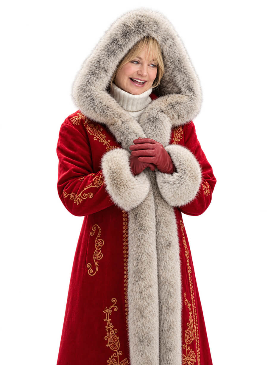 Mrs. Claus Red Wool Coat