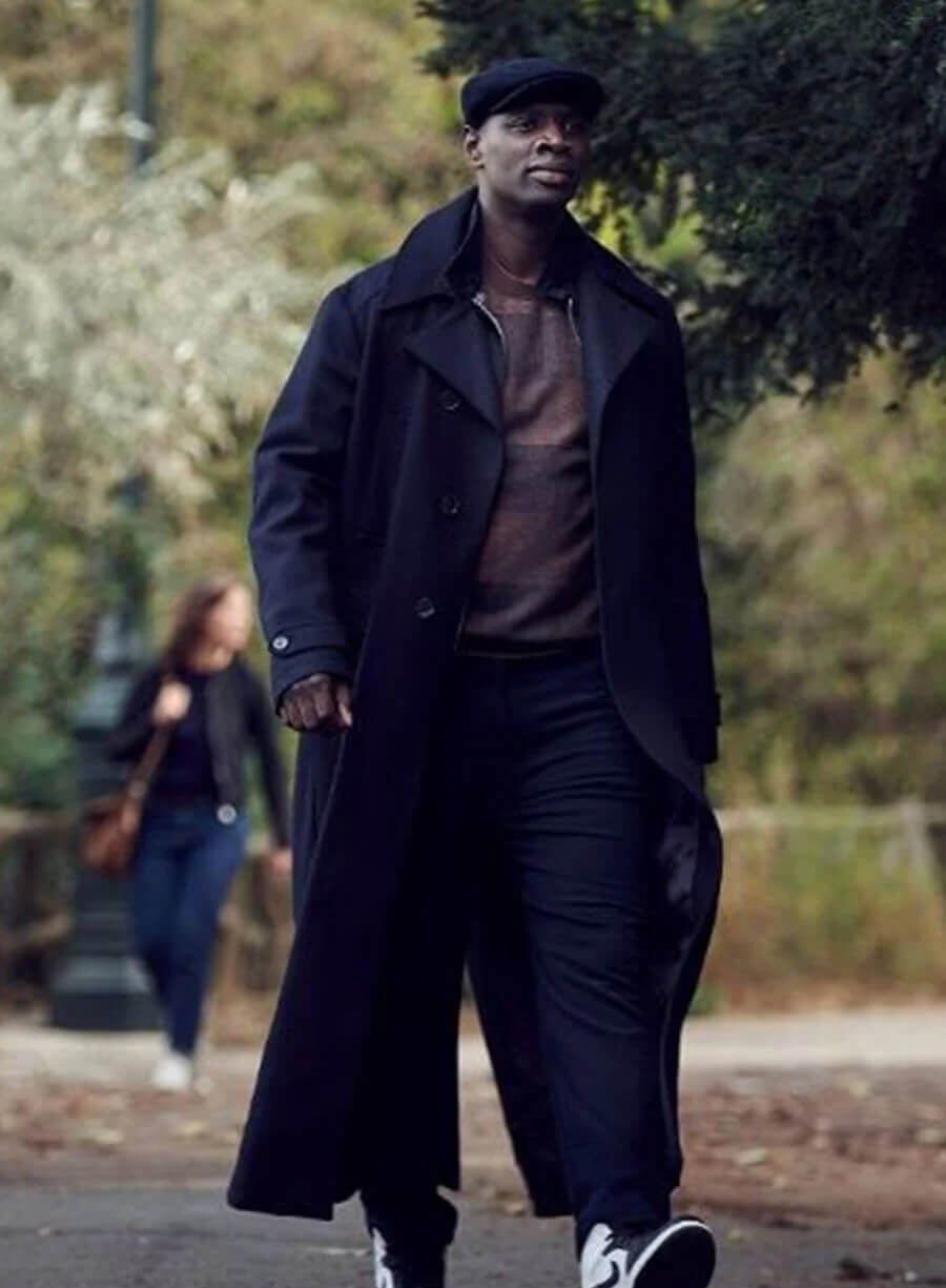 Assane Diop Black Wool Long Coat